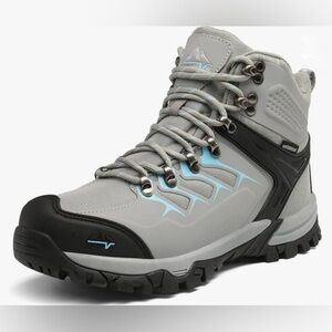 Gray Lace Up Hiking Boots Size 9